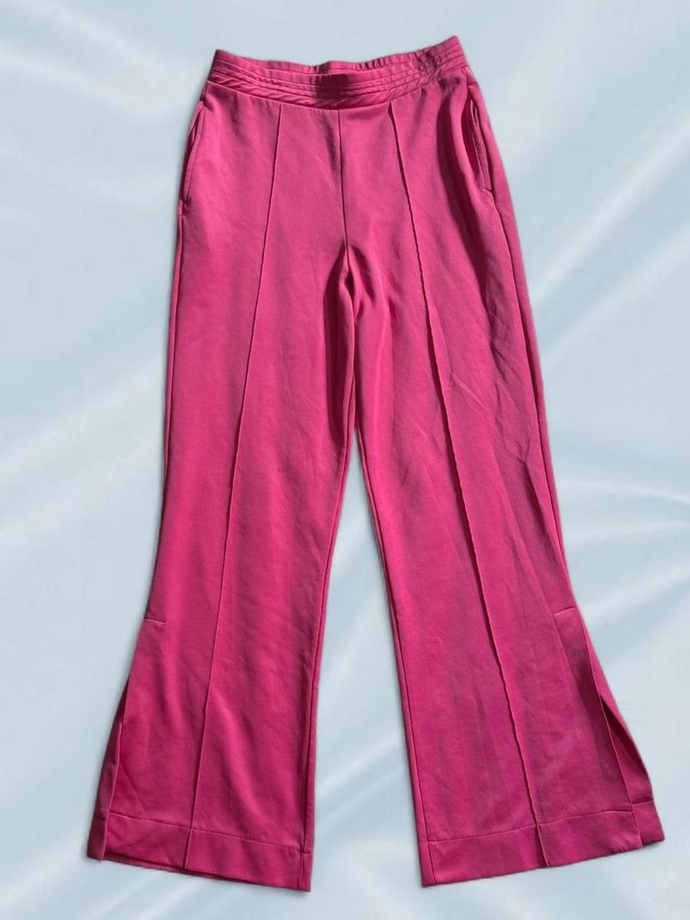 Zara Wide-Leg High-Rise Pants in Hot Pink